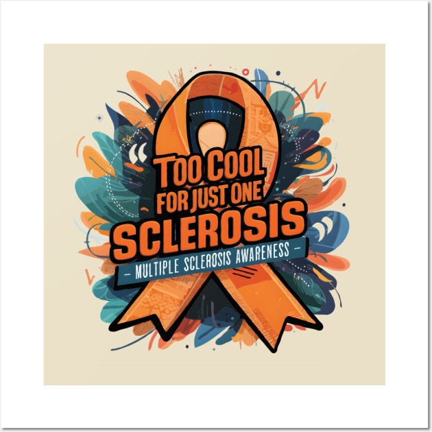 Multiple Sclerosis Awareness Orange Ribbon World MS Day Wall Art by TopTees